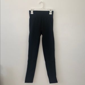 plain black gym shark leggings